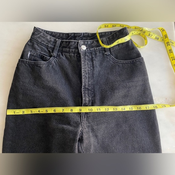 Vintage BONGO by Gene Montesano Black High Waisted Tapered Jeans Size 7 - Picture 8 of 11
